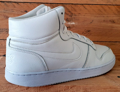 Nike Ebernon Mid Leather Trainers UK9/US10/EU44 AQ1773-100 Triple White