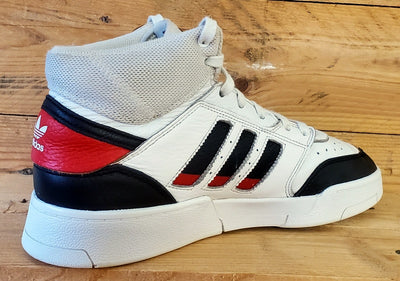 Adidas Drop Step Mid Leather Trainers UK8/US8.5/EU42 IG2507 White/Black/Red