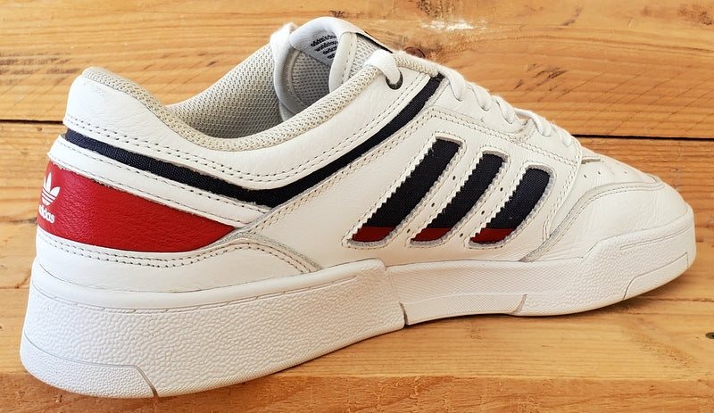 Adidas Drop Step Low Leather Trainers UK9/US9.5/EU43 IE6225 White/Black/Red