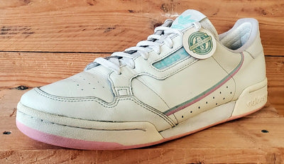 Adidas Continental 80 Low Leather Trainers UK11/US11.5/EU46 BD7645 Cream/Pink