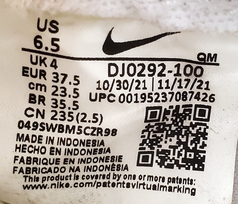 Nike Blazer Platform Leather Trainers UK4/US6.5/EU37.5 DJ0292-100 Triple White