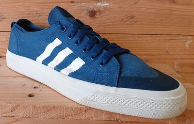 Adidas Nizza Low Canvas Trainers UK10/US10.5/EU44.5 D65866 Tribe Blue/White