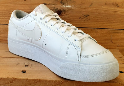 Nike Blazer Low Platform Leather Trainers UK5.5/US8/EU39 DJ0292-100 White