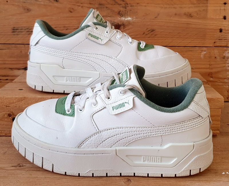 Puma Cali Dream Terry Leather Low Trainers UK6/US8.5/EU39 388568-02 White/Green