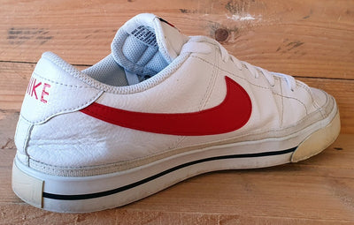 Nike Court Legacy Low Leather Trainers UK9/US10/EU44 CU4150-105 White/Red