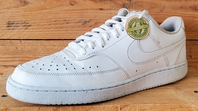 Nike Court Vision Low Leather Trainers UK9/US10/EU44 DH2987-100 Triple White