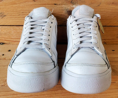 Nike Blazer Platform Low Leather Trainers UK5/US7.5/EU38.5 DJ0292-100 White