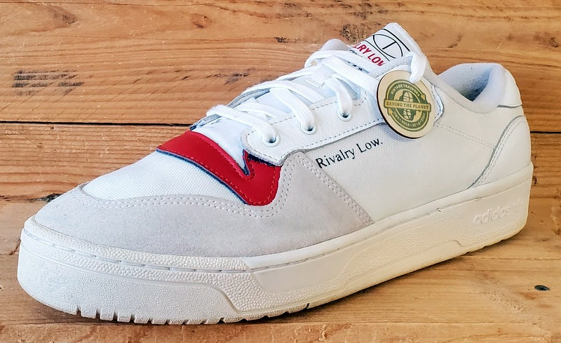 Adidas Rivalry Low Canvas/Suede Trainers UK11.5/US12/EU46.5 EF6418 White