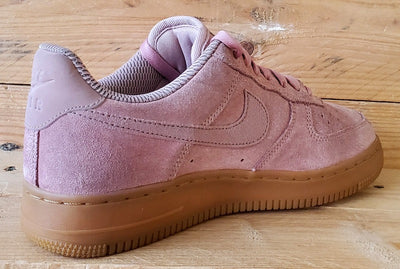 Nike Air Force 1 Low Suede Trainers UK4.5/US7/EU38 AA0287-600 Particle Pink/Gum