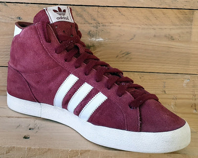 Adidas Originals Basket Profi Mid Suede Trainers UK9/US9.5/EU43 G63952 Burgundy