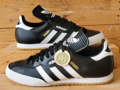 Adidas Samba Super Low Leather Trainers UK8/US8.5/EU42 019099 Black/White
