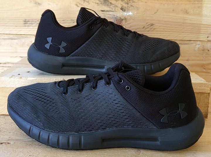 Under Armour Micro G Persuit Low Trainers UK7 US8 EU41 3000011 104 Black VintageTrainers