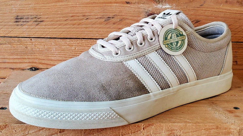 Adidas Adiease Low Suede Trainers UK11/US11.5/EU46 EE7292 Linen/Chalk/White