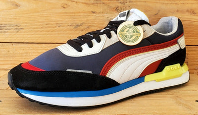 Puma City Rider Low Textile Trainers UK8/US9/EU42 382044-03 Black/White/Grey
