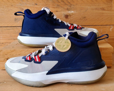 Nike Air Jordan Zion 1 Mid Textile Trainers UK6/US6.5/EU39 DA3131-401 Navy/White