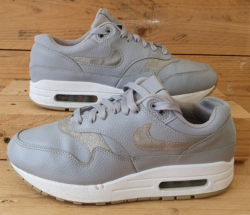 Nike Air Max 1 Low Leather Trainers UK5/US7.5/EU38.5 AT0072-001 Wolf Grey/White