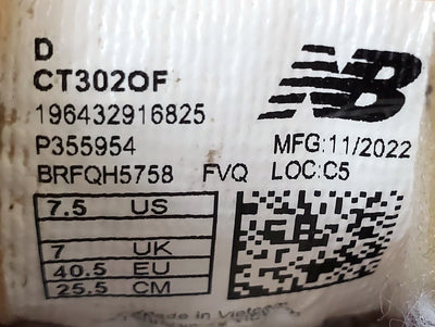 New Balance CT302 Low Leather/Textile Trainers UK7/US7.5/EU40.5 CT302OF White