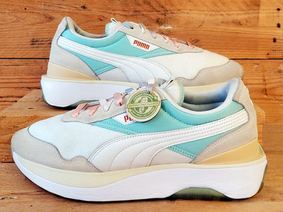 Puma Cruise Rider Textile Trainers UK8/US10.5/EU42 381881-01 White/Eggshell Blue
