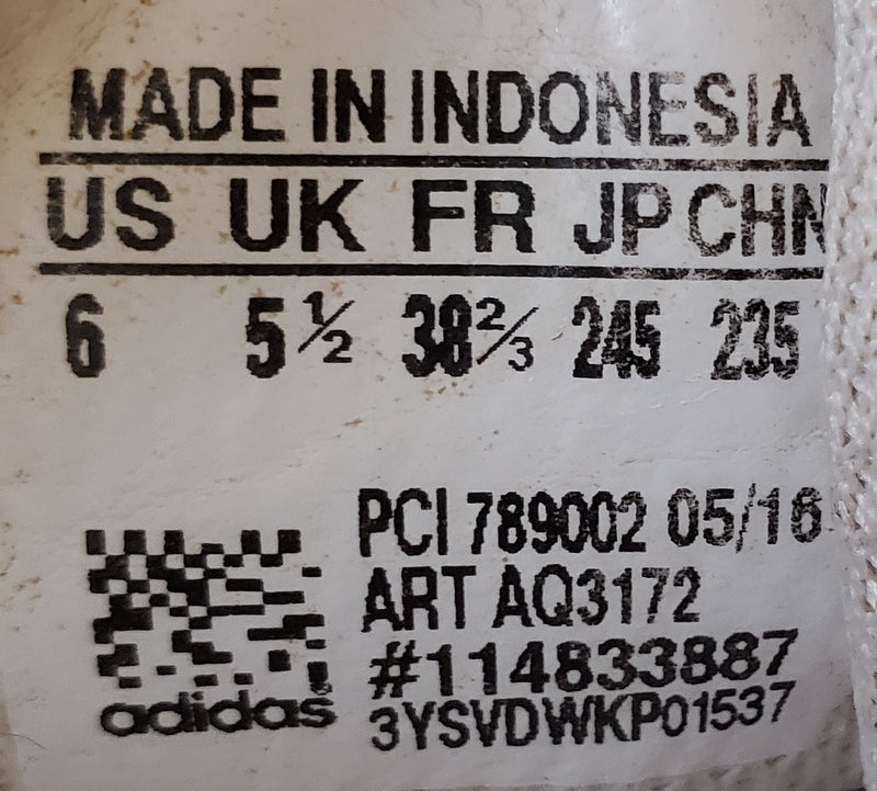 Adidas Superstar Low Leather Trainers UK5.5/US6/EU38.5 AQ3172 White/Black