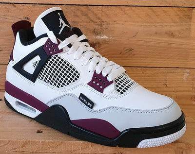 Nike Air Jordan 4 Retro PSG Trainers UK8/US9/EU42.5 CZ5624-100 Bordeaux