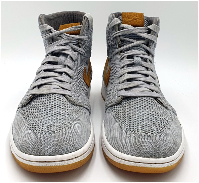 Nike Jordan 1 Retro High Flyknit Trainers 919704-025 Wolf Grey UK10/US11/EU45