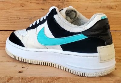 Nike Air Force 1 Shadow Leather Trainers UK6/US8.5/EU40 CZ7929-100 White/Black