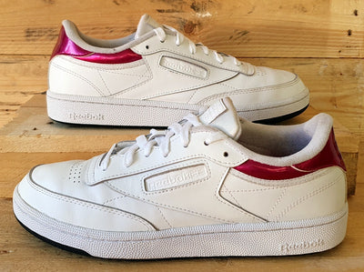 Reebok Club C 85 Low Leather Trainers UK7/US9.5/EU40.5 FW6167 White Proud Pink