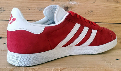 Adidas Gazelle Low Suede Trainers UK6/US6.5/EU39 S76228 Red/White