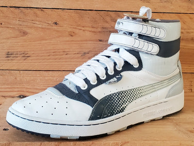 Puma Sky II Mid Leather Trainers UK9/US10/EU43 348441-05 White/Grey