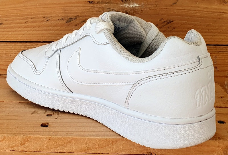 Nike Ebernon Low Leather Trainers UK7/US9.5/EU41 AQ1779-100 Triple White