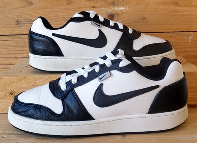 Nike Ebernon Premium Leather Trainers UK6/US7/EU40 AQ1774-102 Black/White