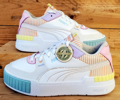 Puma Cali Sport Low Leather Trainers UK5/US7.5/EU38 382503-01 White/Orange