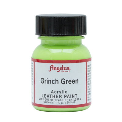 Angelus Acrylic Leather Paint - Grinch Green - 1fl oz / 30ml - Custom Sneakers