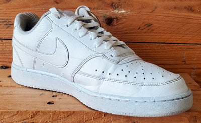Nike Court Vision Low Leather Trainers UK9/US10/EU44 DH2987-100 Triple White