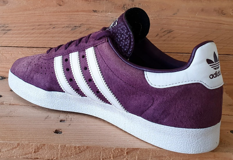 Adidas 350 Low Suede Trainers UK8.5/US9/EU42.5 BY9766 Burgundy/White