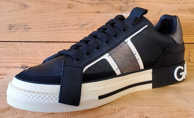 Dolce and Gabbana DG Roma Low Leather Trainers UK9/US9.5/EU43 CS1863 AO223 Black