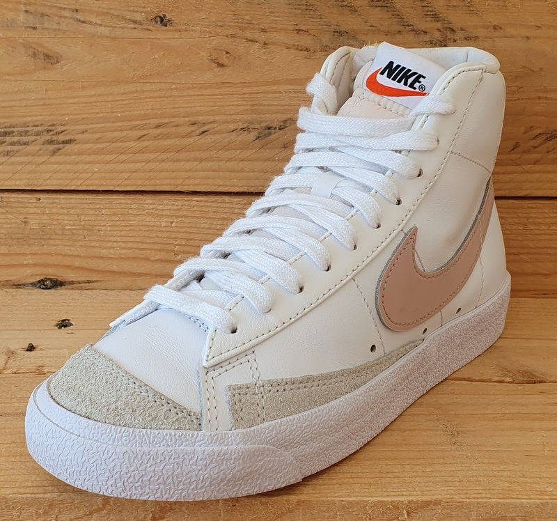 Nike Blazer 77 Mid Leather Trainers UK4/US6.5/EU37.5 CZ1055-118 White/Pink