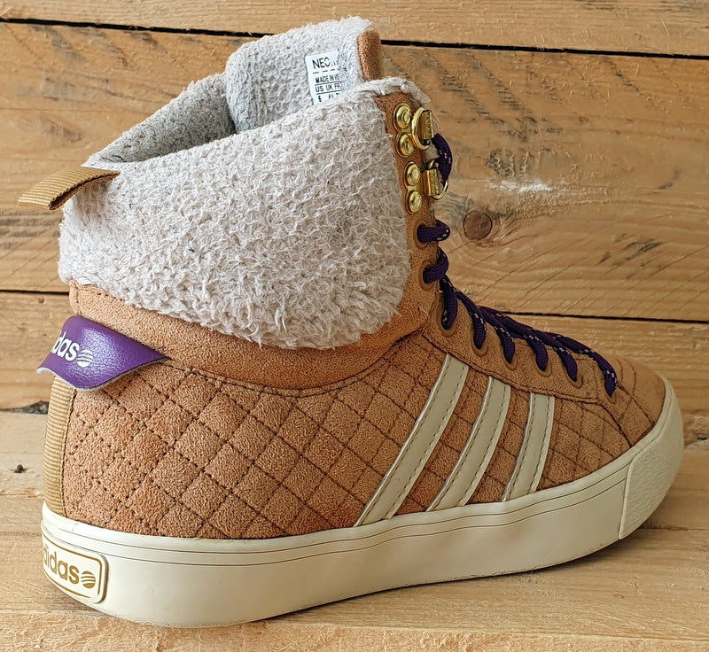 Adidas Neo Park Winter Mid Suede Trainers UK4.5/US6/EU37 F98850 Tan Brown
