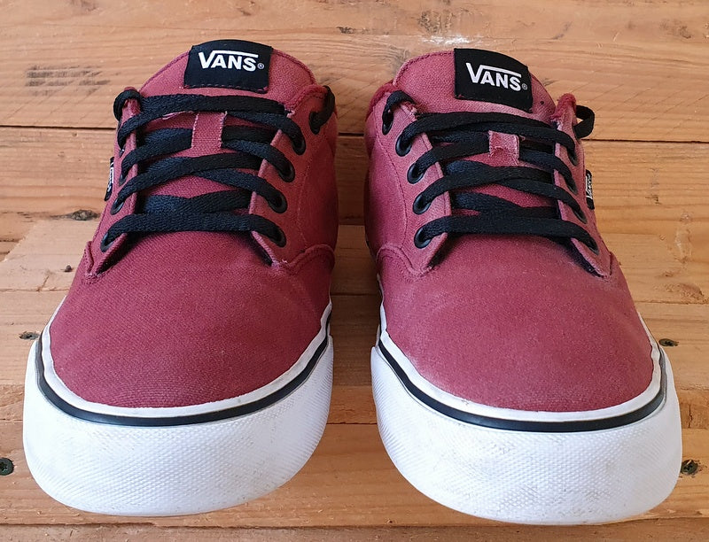 Vans Off The Wall Low Canvas Trainers UK10/US11/EU44.5 751505 Maroon/Black