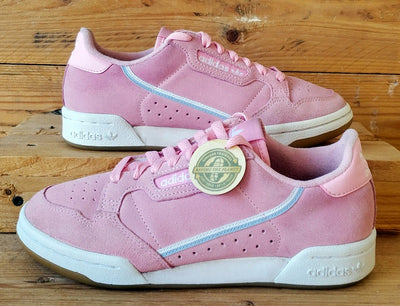 Adidas Continental 80 Low Suede Trainers UK4/US5.5/EU36.5 G27720 Pink/White/Gum