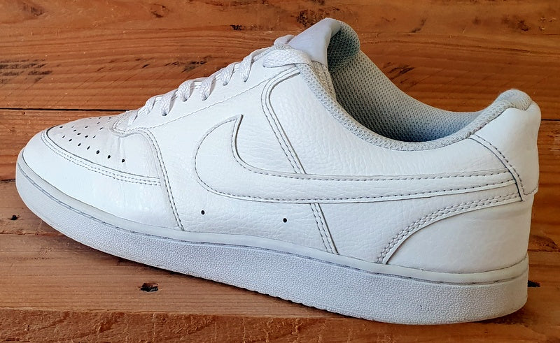 Nike Court Vision Leather Trainers UK9.5/US10.5/EU44.5 CD5463-100 Triple White