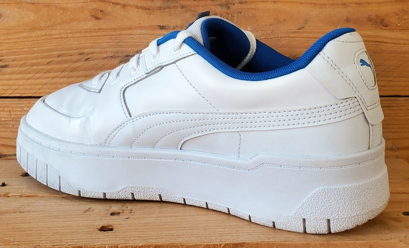 Puma Cali Low Leather Trainers UK7.5/US10/EU41 384008-03 White/Blue