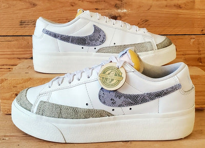 Nike Blazer Platform Low Leather Trainers UK6/US8.5/EU40 DV6978-100 White