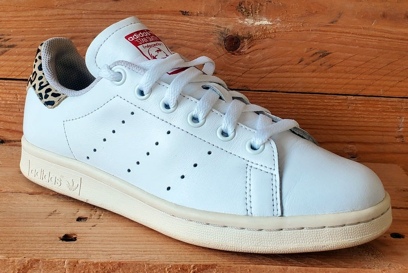 Adidas Stan Smith Low Leather Trainers UK4.5/US6/EU37 FV8080 White/Leopard