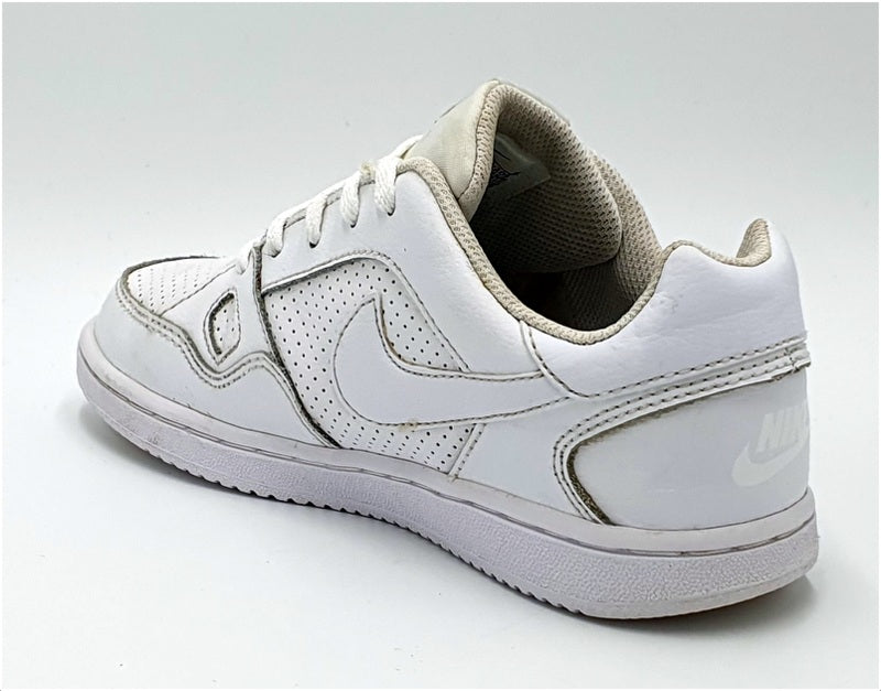 Nike Son Of Force Low Leather Trainers 615152-109 Triple White UK2/US2.5Y/EU34