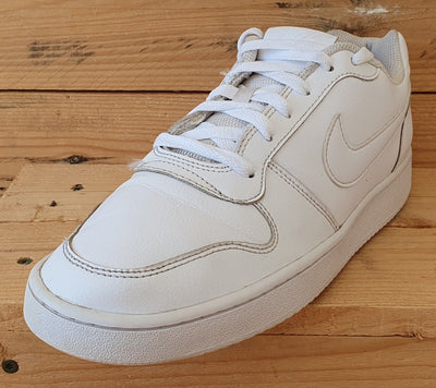 Nike Ebernon Low Leather Trainers UK8/US9/EU42.5 AQ1775-100 Triple White