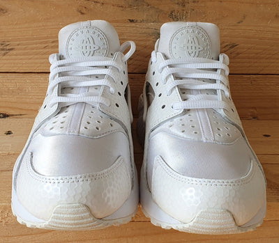Nike Air Huarache Low Leather Trainers UK4.5/US7/EU38 683818-100 Triple White