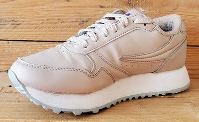 Fila Orbit Zeppa Low Leather Trainers UK4/US6/EU37 1010311 71E Cream/Tan