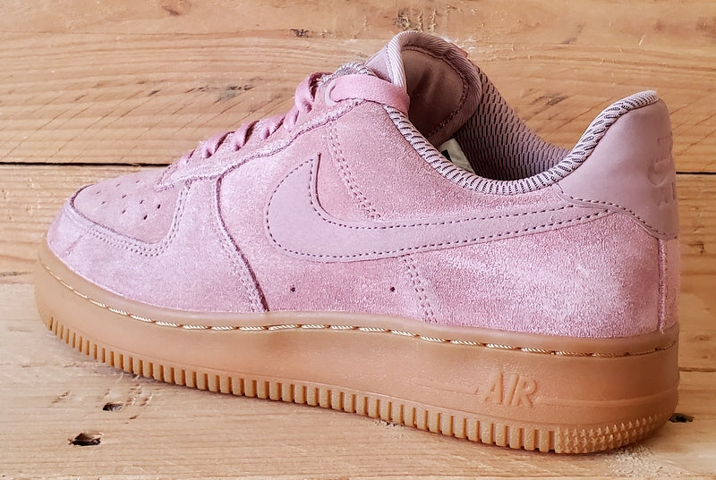 Nike Air Force 1 Low Suede Trainers UK4.5/US7/EU38 AA0287-600 Particle Pink/Gum