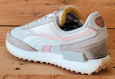 Puma Future Rider Low Textile Trainers UK5/US6C/EU38 383887-04 White/Grey/Pink